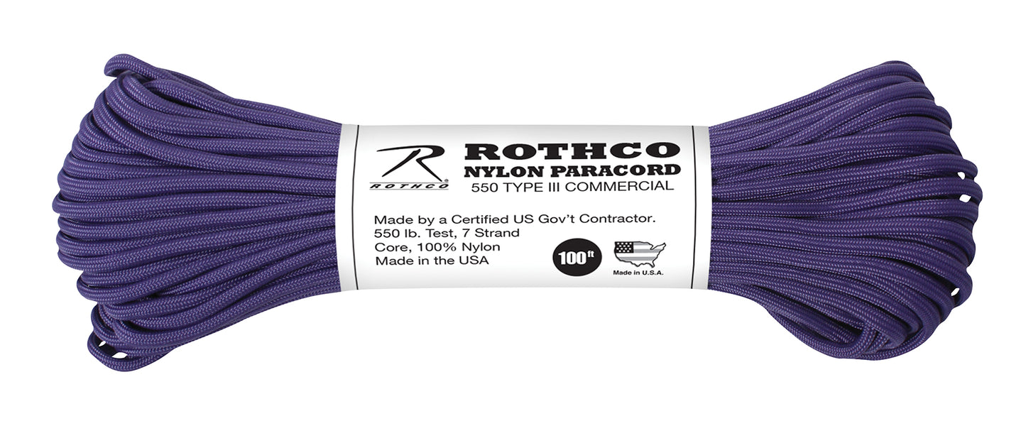 Rothco Nylon Paracord Type III 550 LB