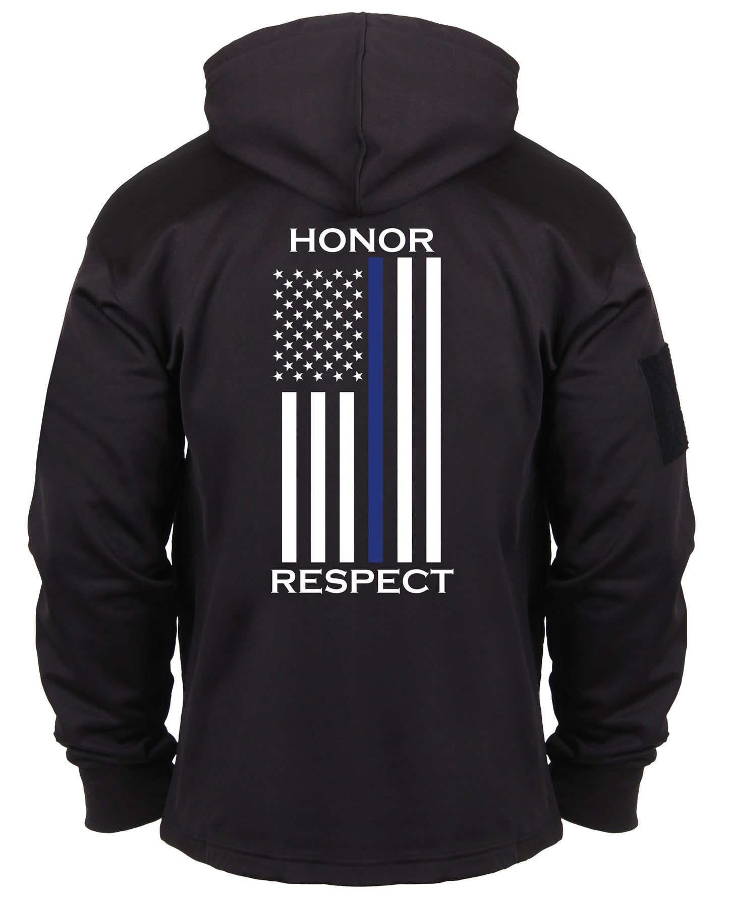 Rothco Honor and Respect Thin Blue Line Concealed Carry Hoodie - Black