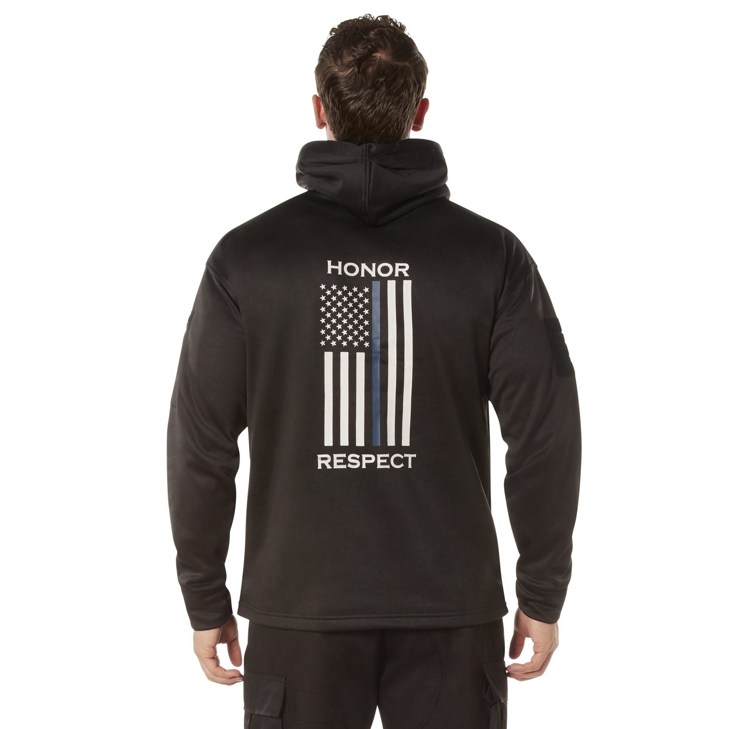 Rothco Honor and Respect Thin Blue Line Concealed Carry Hoodie - Black