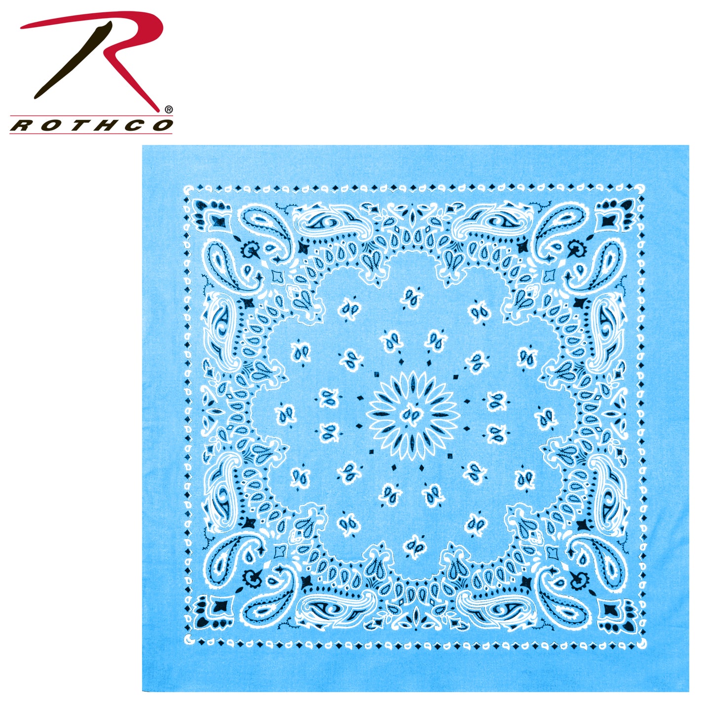 Rothco Trainmen Paisley Bandana – Extra-Large 27” X 27"