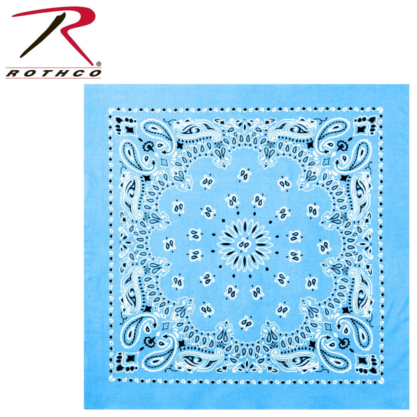 Rothco Trainmen Paisley Bandana – Extra-Large 27” X 27"