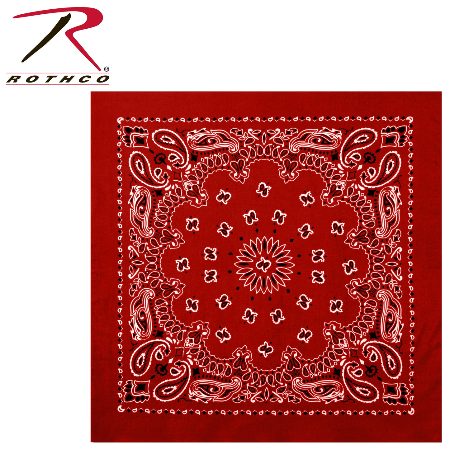 Rothco Trainmen Paisley Bandana – Extra-Large 27” X 27"