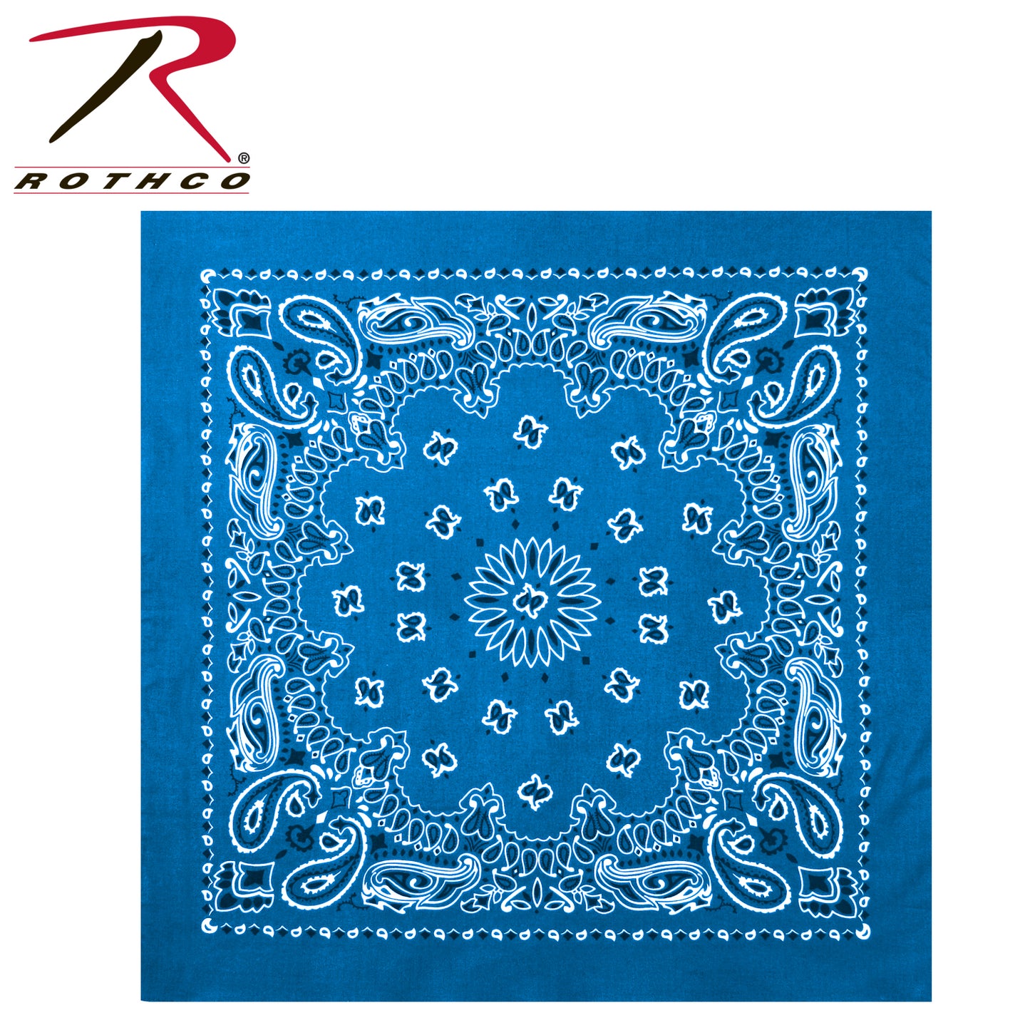 Rothco Trainmen Paisley Bandana – Extra-Large 27” X 27"