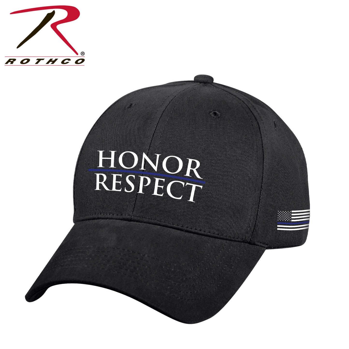 Rothco Honor and Respect Thin Blue Line Low Profile Cap - Black