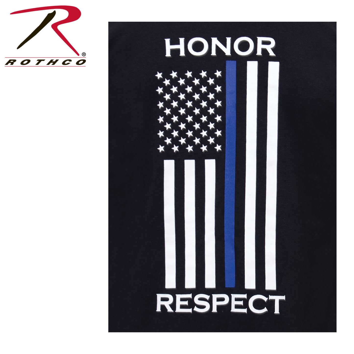 Rothco Thin Blue Line Honor and Respect Long Sleeve T-Shirt