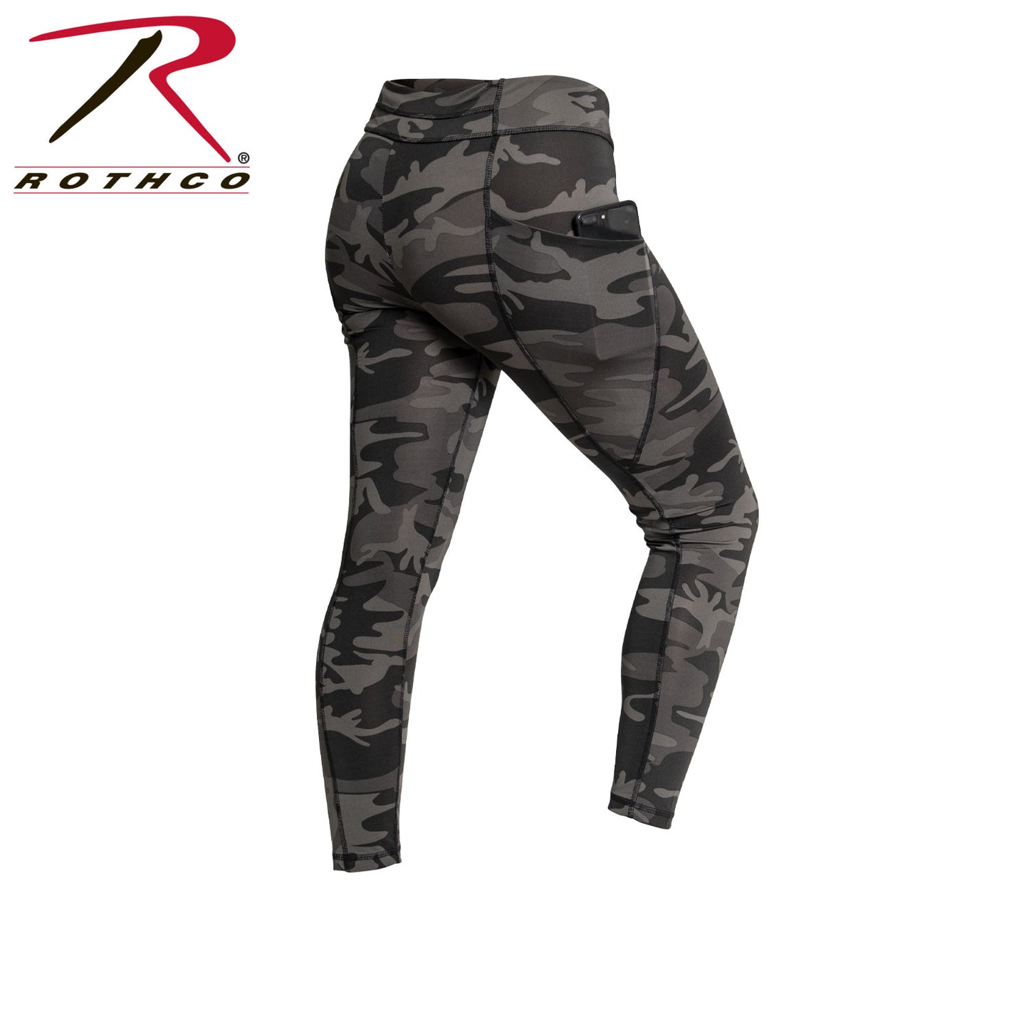 Rothco Womens Workout Performance Camo Leggings With Pockets