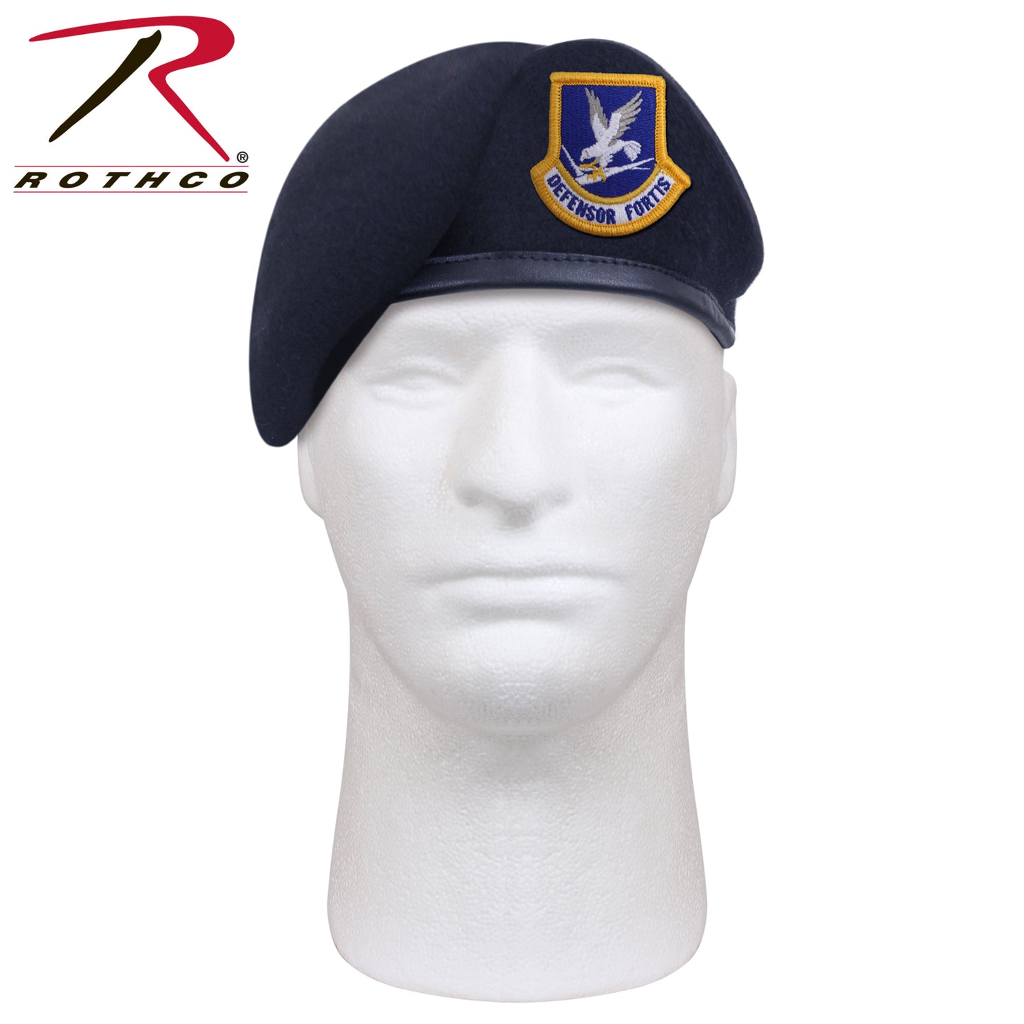 Rothco Inspection Ready Beret With USAF Flash - Midnight Navy Blue