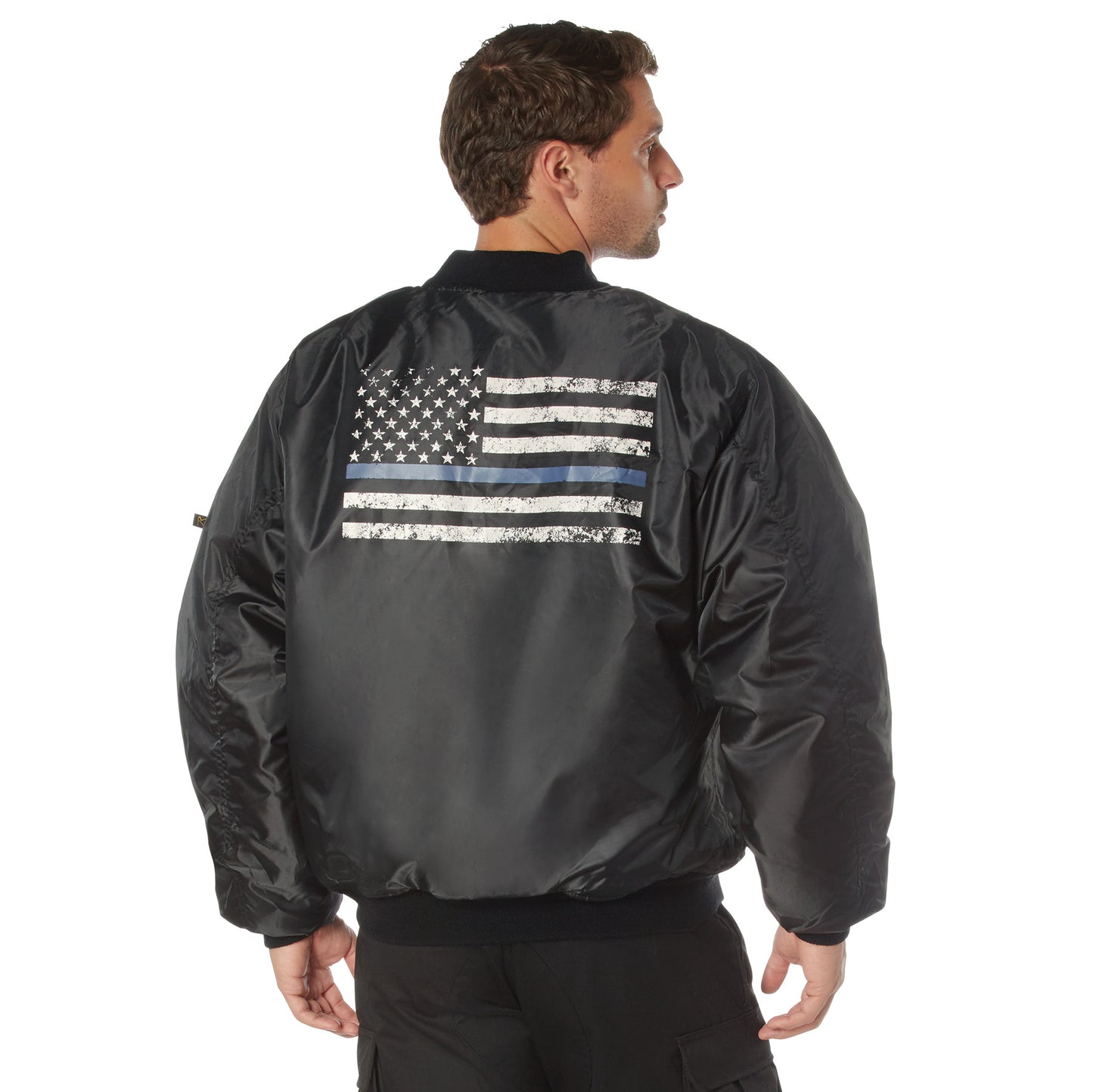 Rothco Thin Blue Line Flag MA-1 Flight Jacket