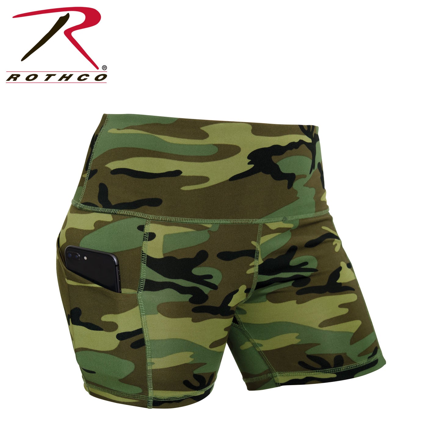 Rothco Womens Camo Workout Performance Legging Shorts