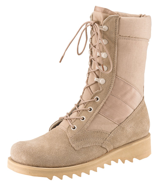 Rothco G.I. Type Ripple Sole Desert Tan Jungle Boots - 10 Inch