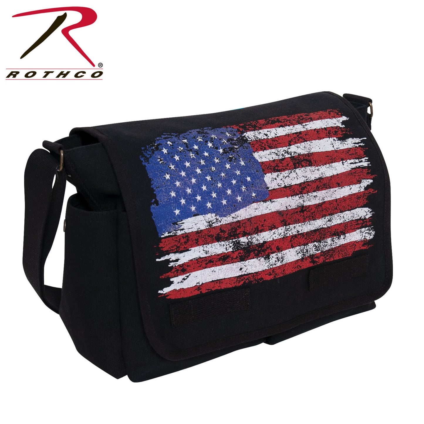 Rothco Distressed U.S. Flag Canvas Messenger Bag