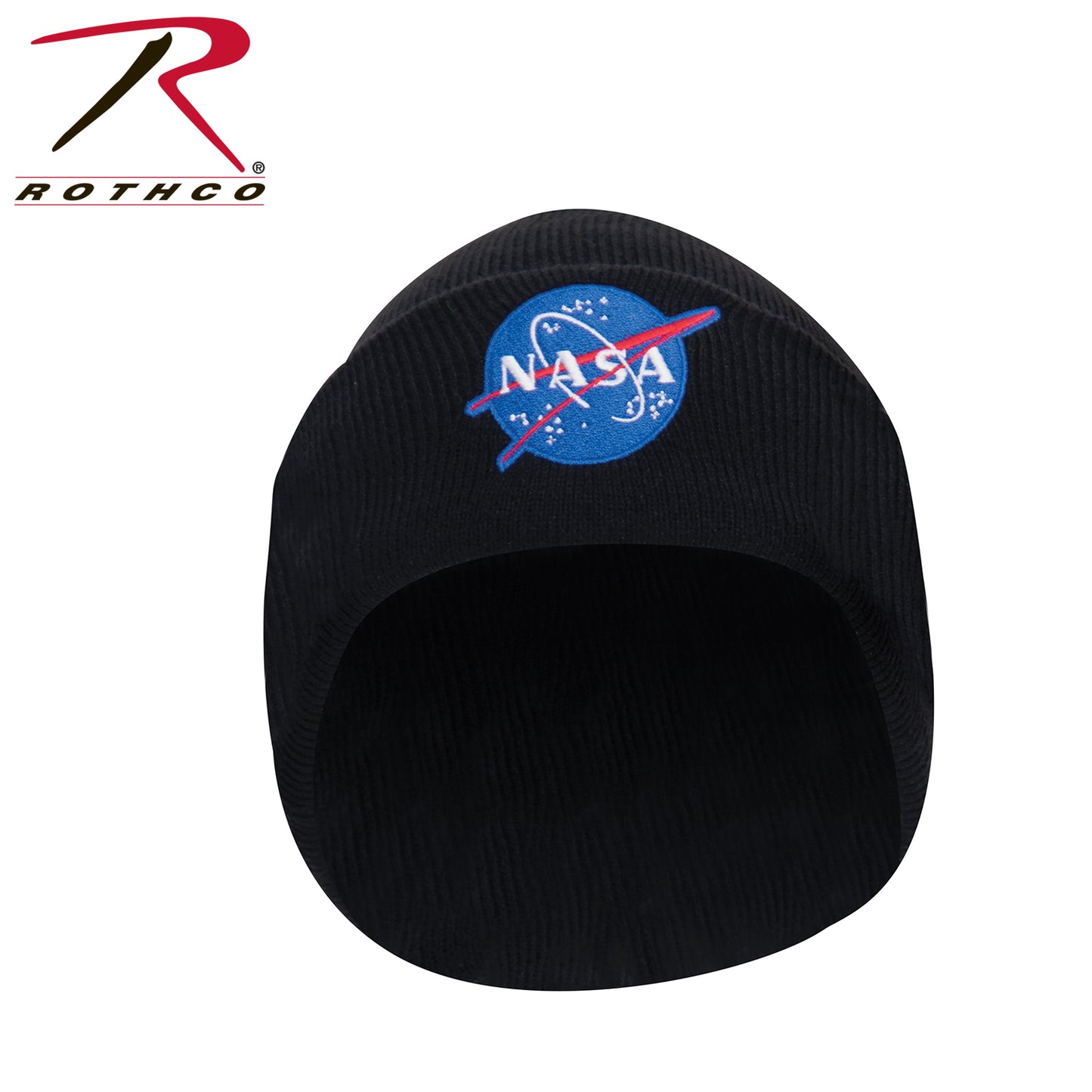 Rothco Deluxe NASA Meatball Logo Embroidered Watch Cap - Black