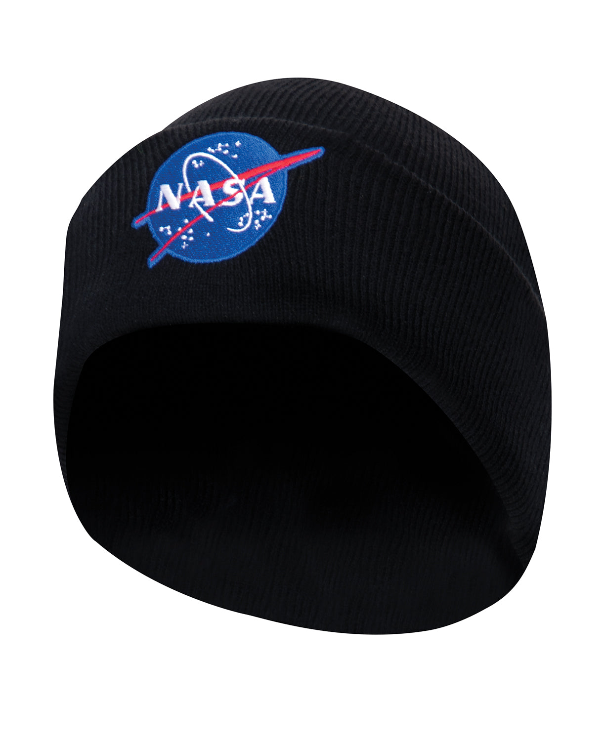 Rothco Deluxe NASA Meatball Logo Embroidered Watch Cap - Black