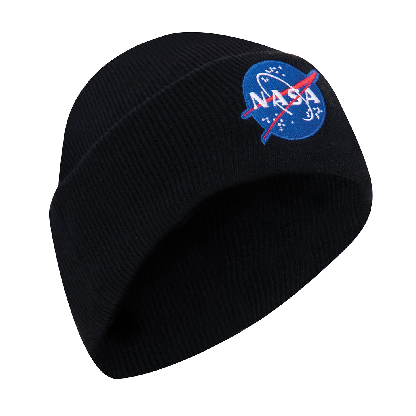 Rothco Deluxe NASA Meatball Logo Embroidered Watch Cap - Black