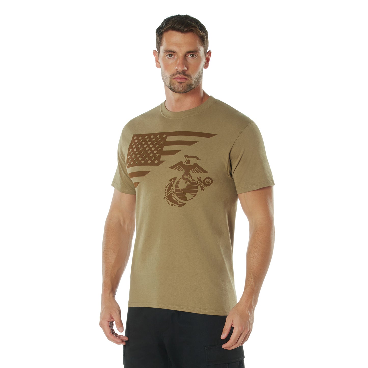 Rothco US Flag / USMC Eagle, Globe, & Anchor T Shirt