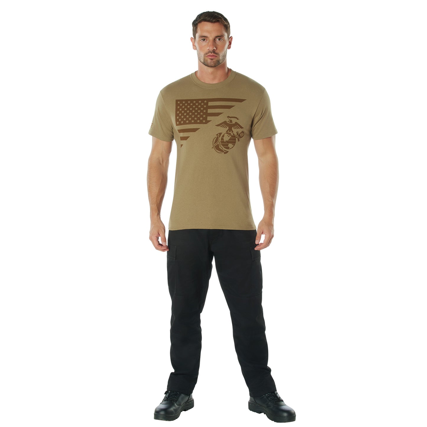 Rothco US Flag / USMC Eagle, Globe, & Anchor T Shirt