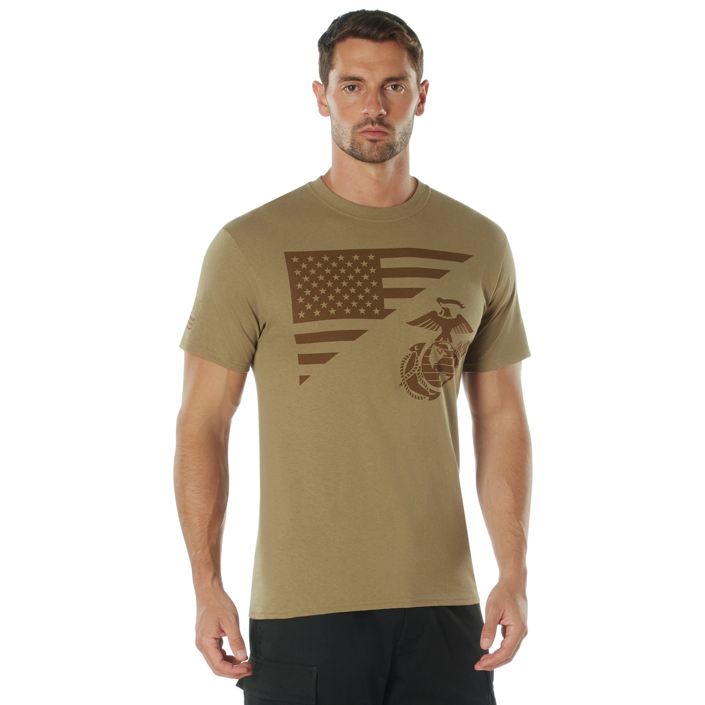 Rothco US Flag / USMC Eagle, Globe, & Anchor T Shirt