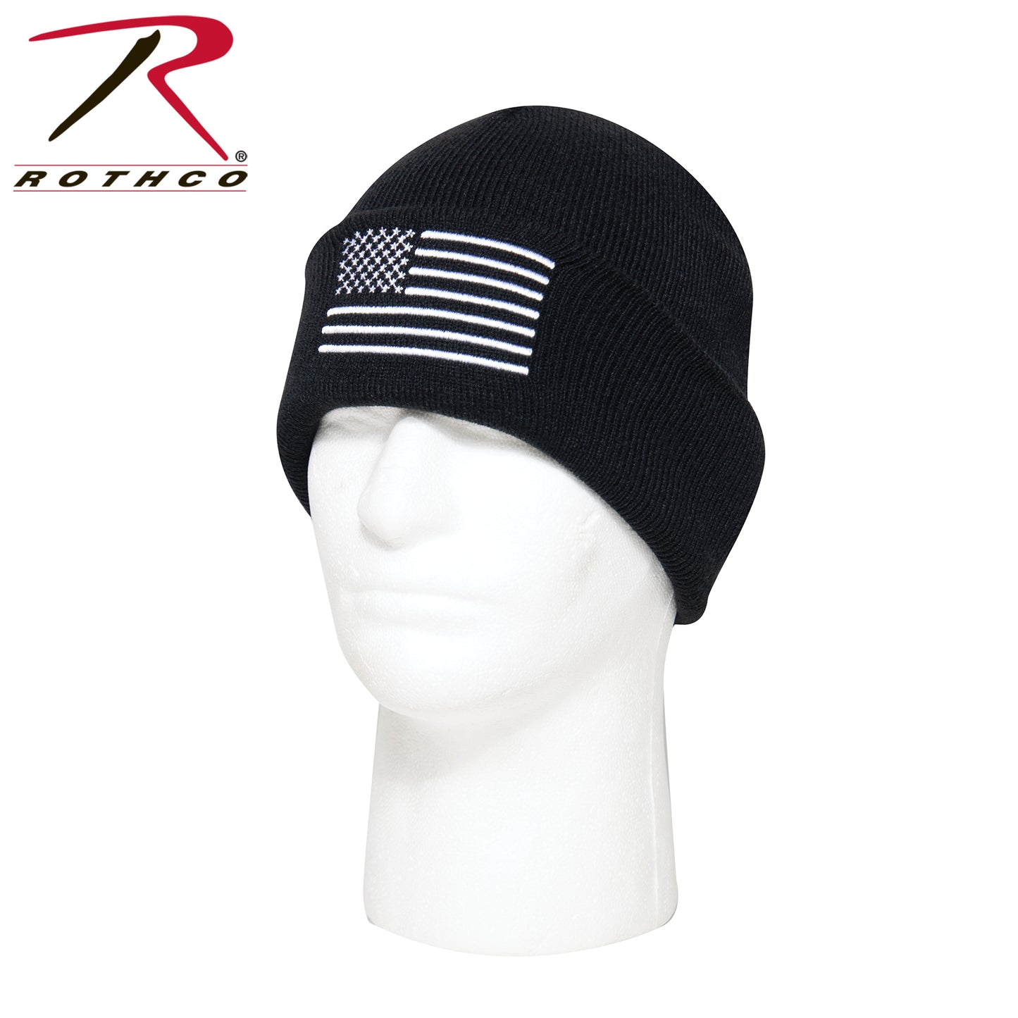 Rothco US Flag Embroidered Fine Knit Watch Cap