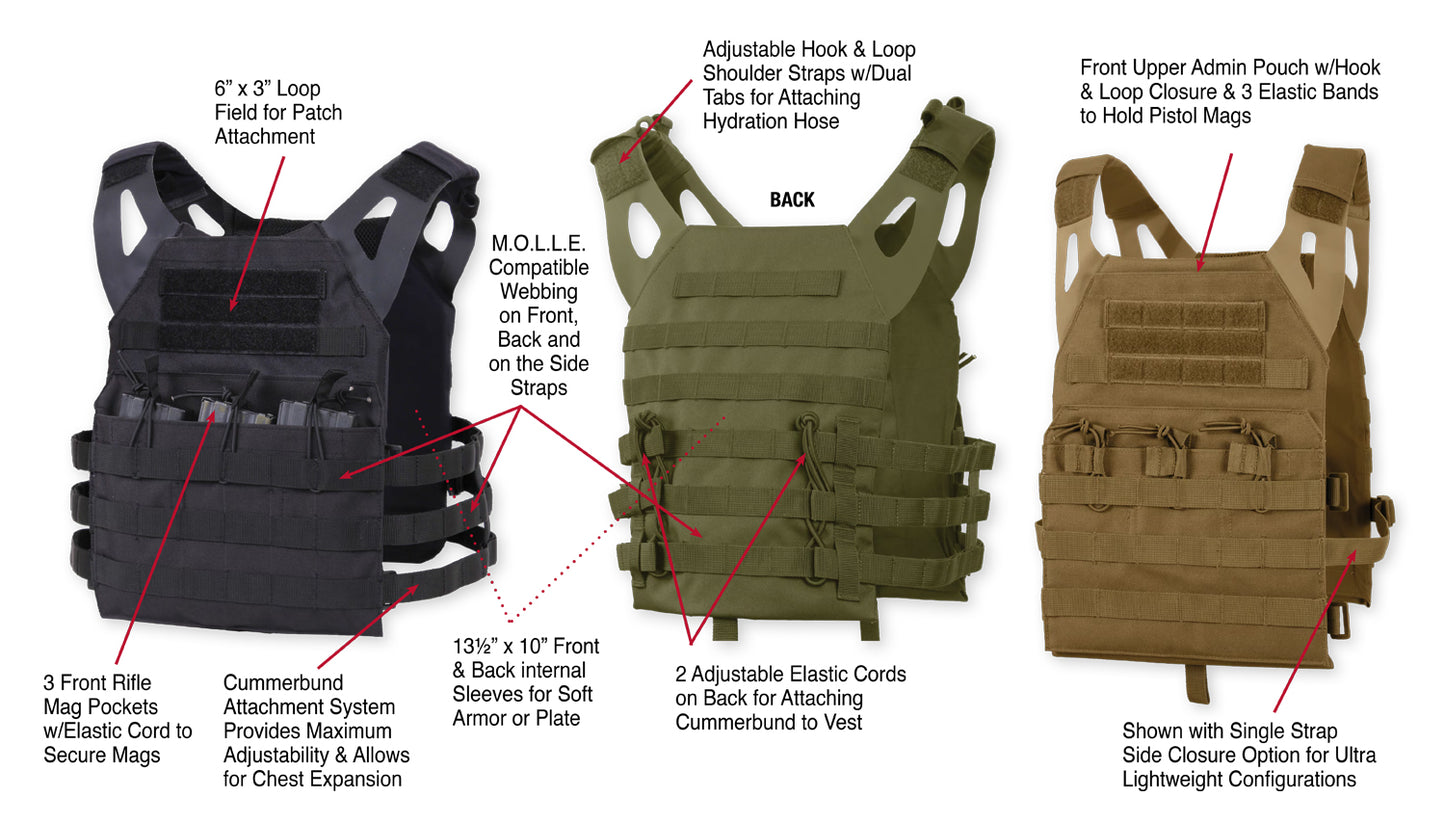 Rothco Lightweight Armor Plate Carrier Vest