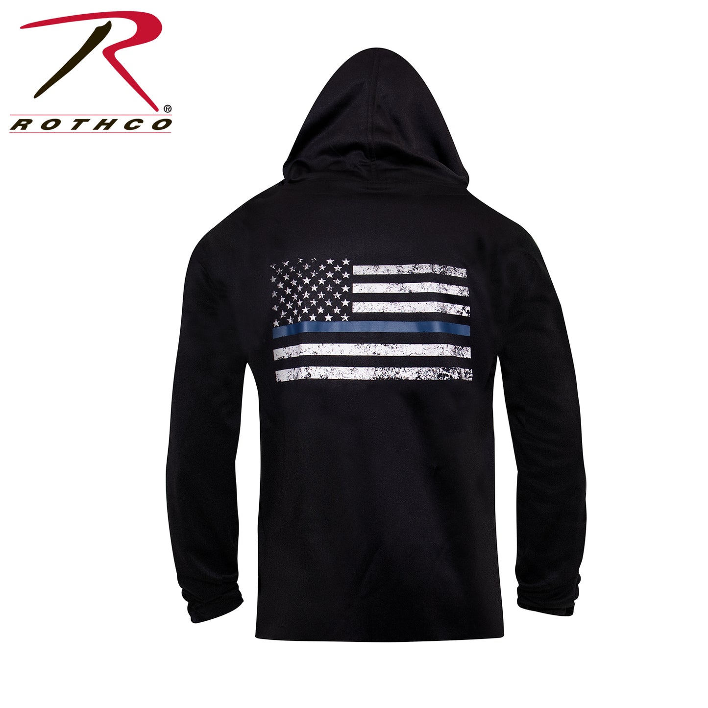 Rothco Thin Blue Line Concealed Carry Zippered Hoodie - Black