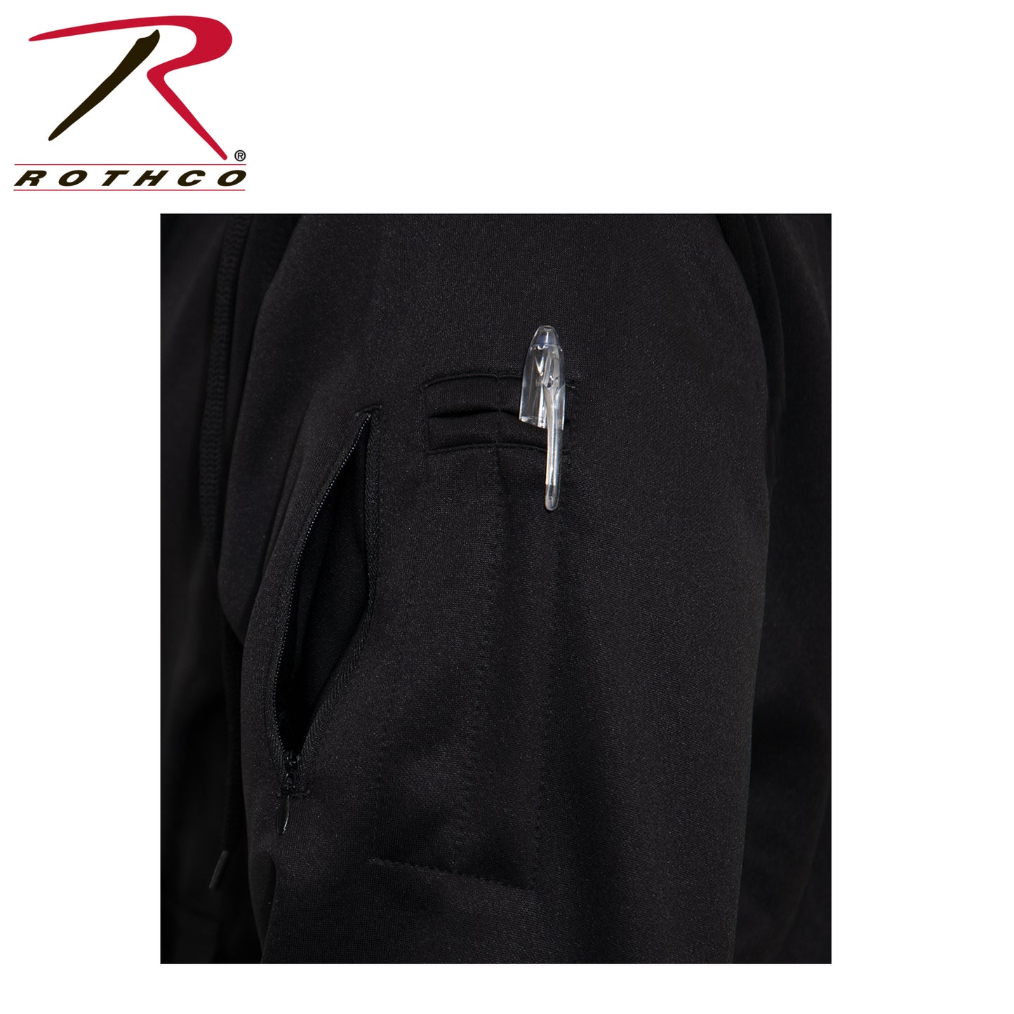 Rothco Thin Blue Line Concealed Carry Zippered Hoodie - Black