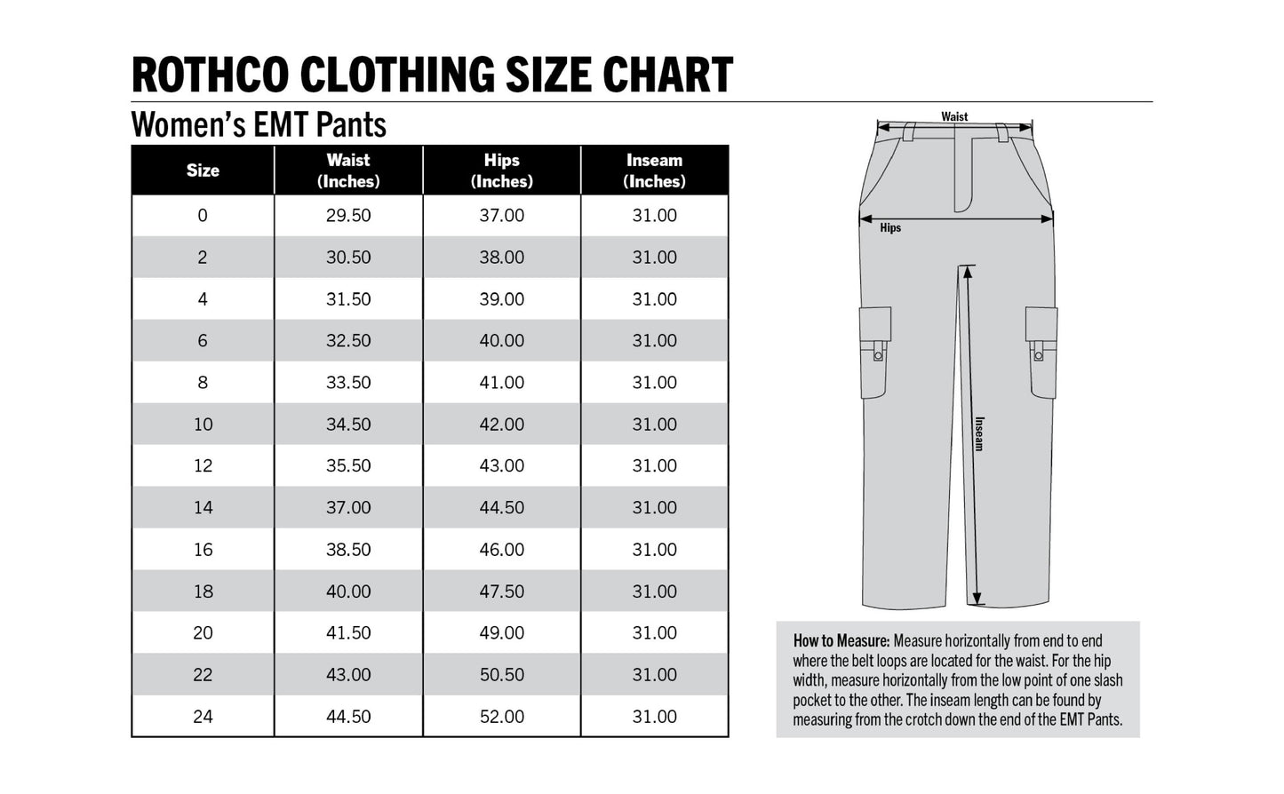 Rothco Women's EMT Pants