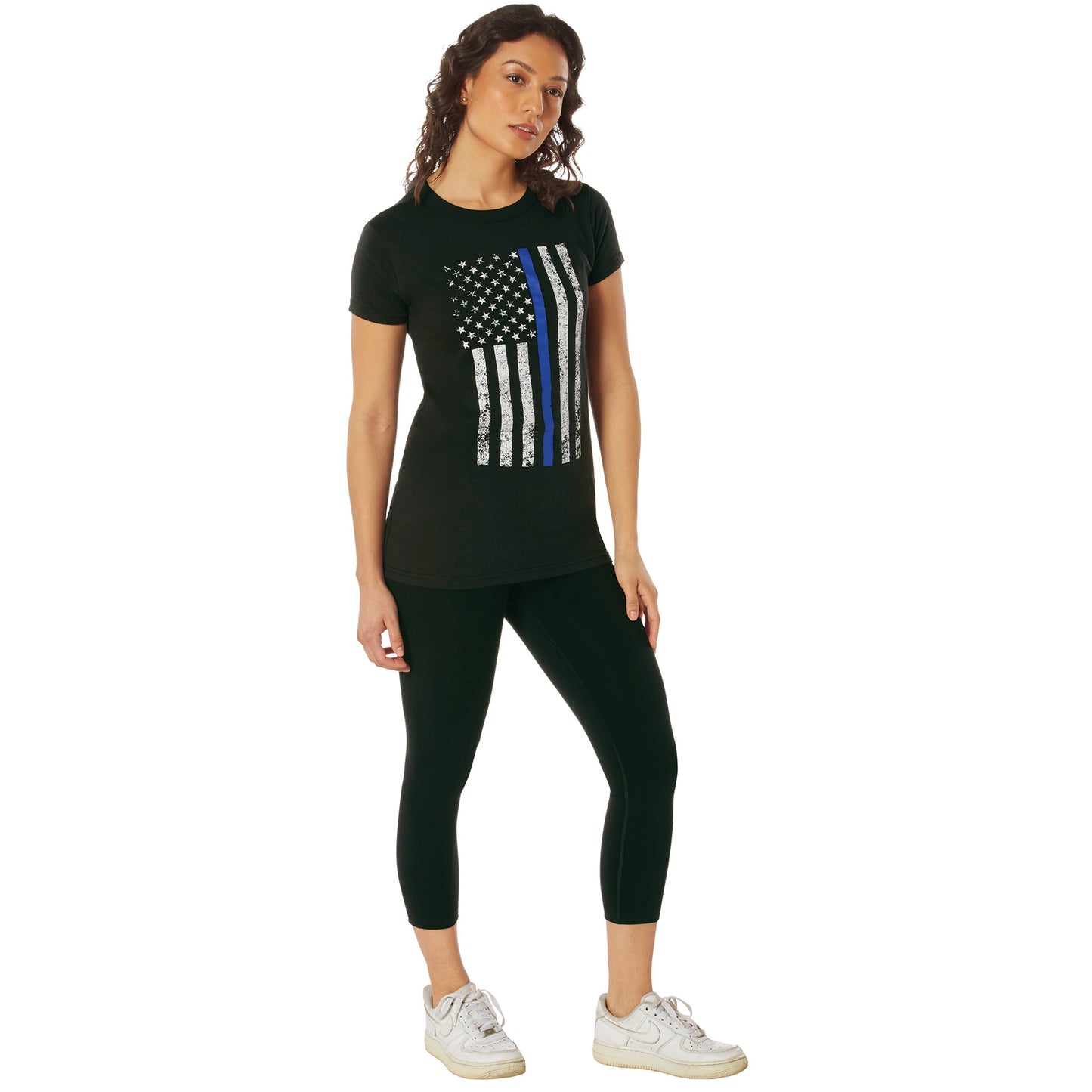 Rothco Women's Thin Blue Line Longer T-Shirt