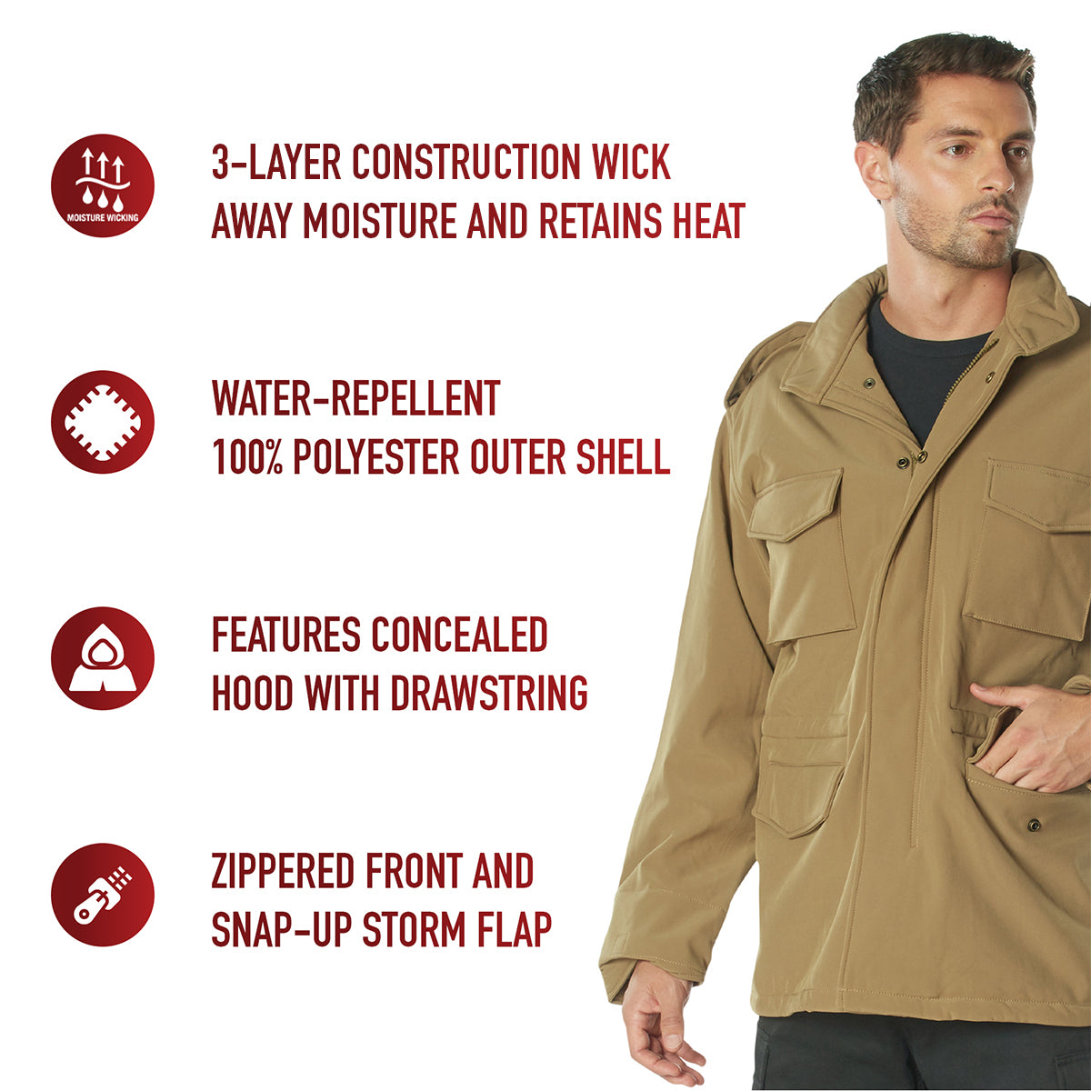 Rothco Soft Shell Tactical M-65 Field Jacket