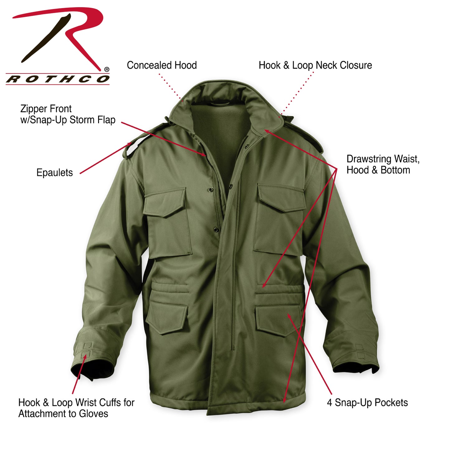 Rothco Soft Shell Tactical M-65 Field Jacket