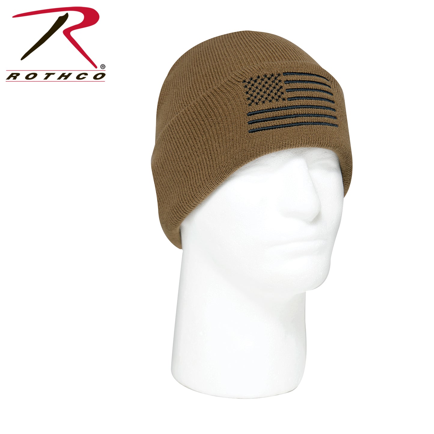 Rothco US Flag Embroidered Fine Knit Watch Cap