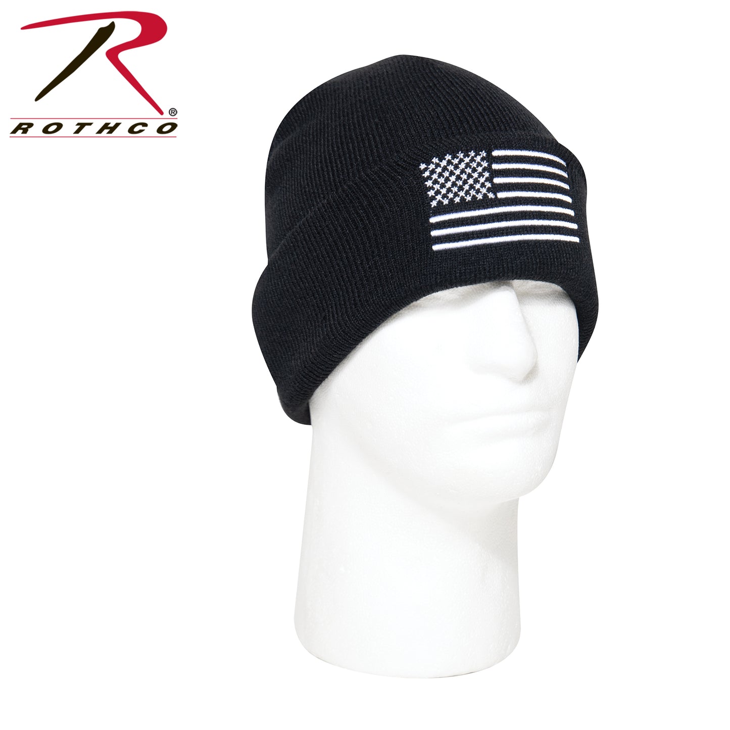 Rothco US Flag Embroidered Fine Knit Watch Cap