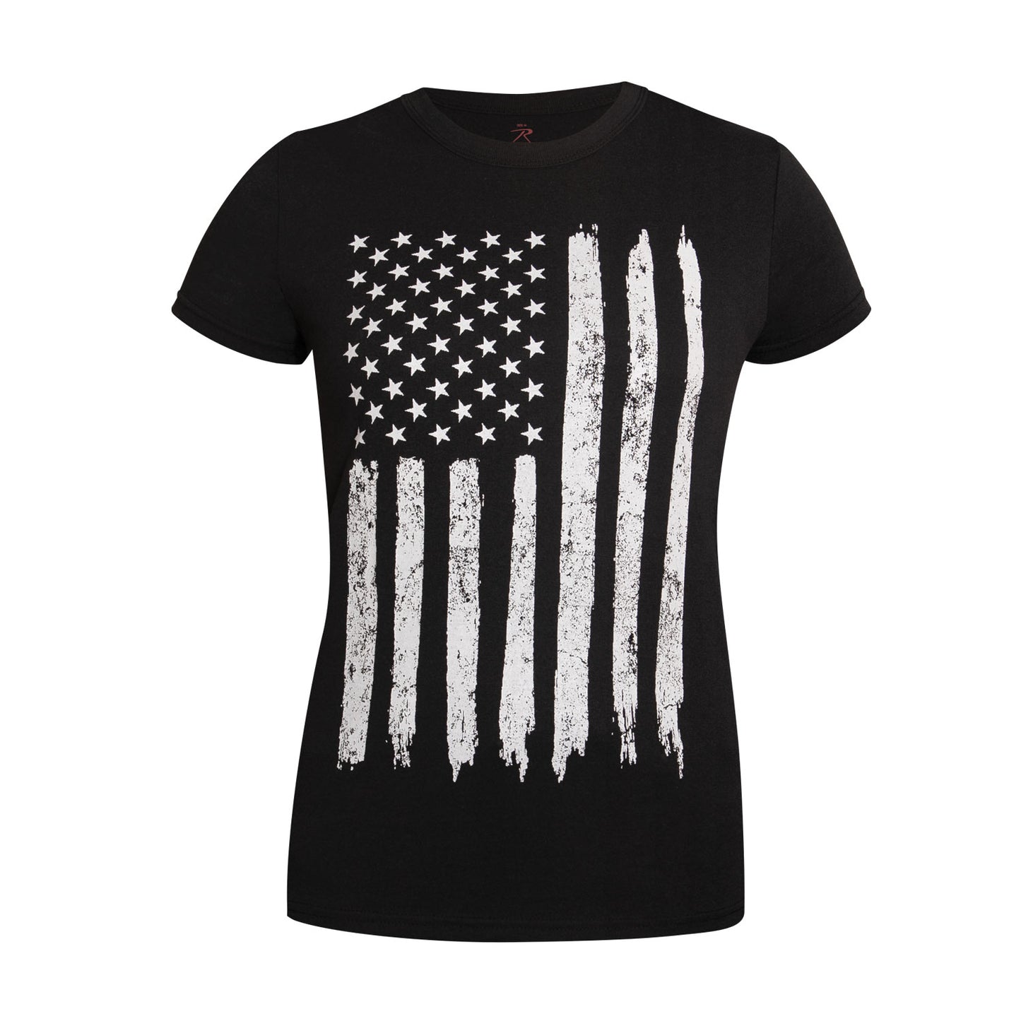 Rothco Womens Distressed US Flag Long T-Shirt