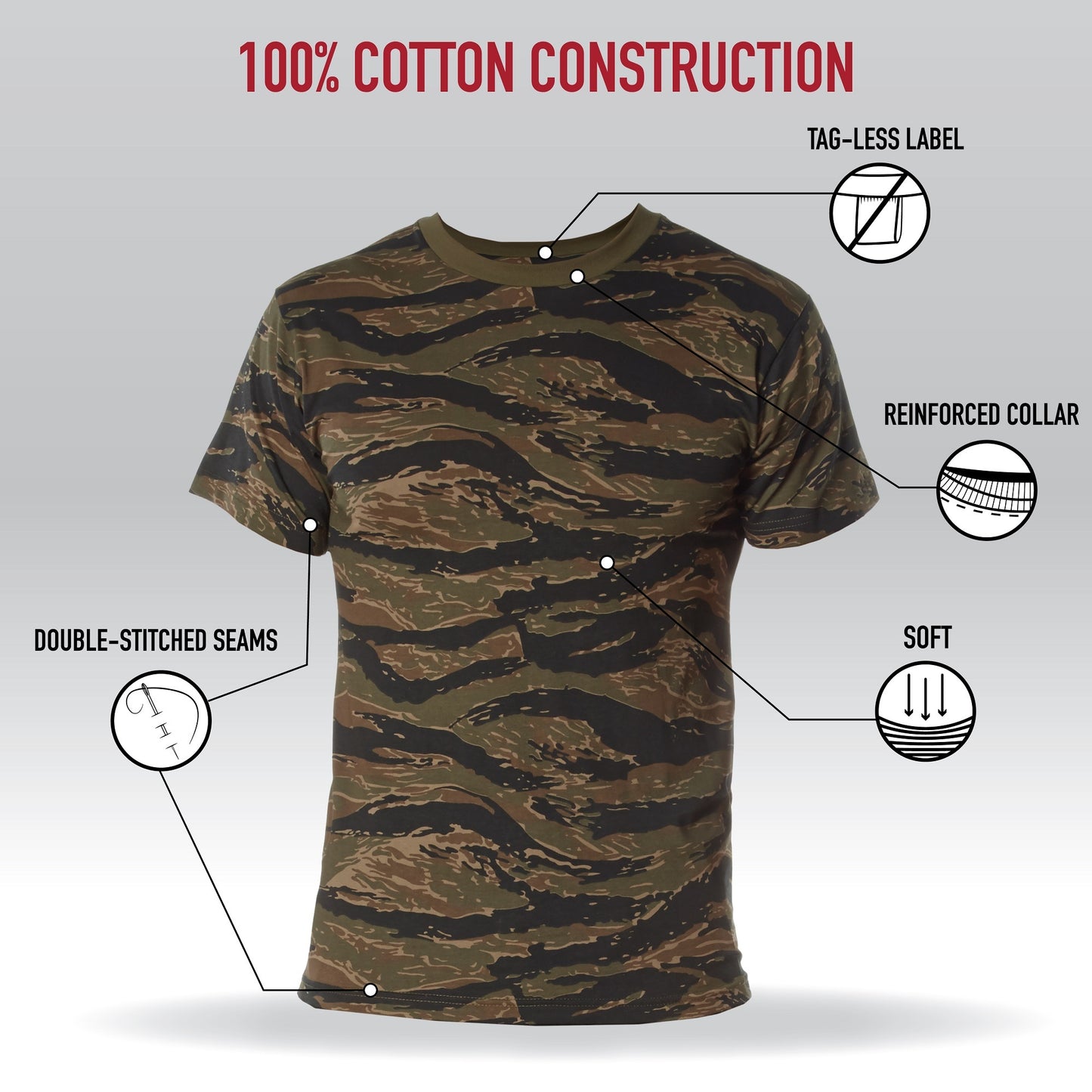 Rothco Camo 100% Cotton T-Shirt