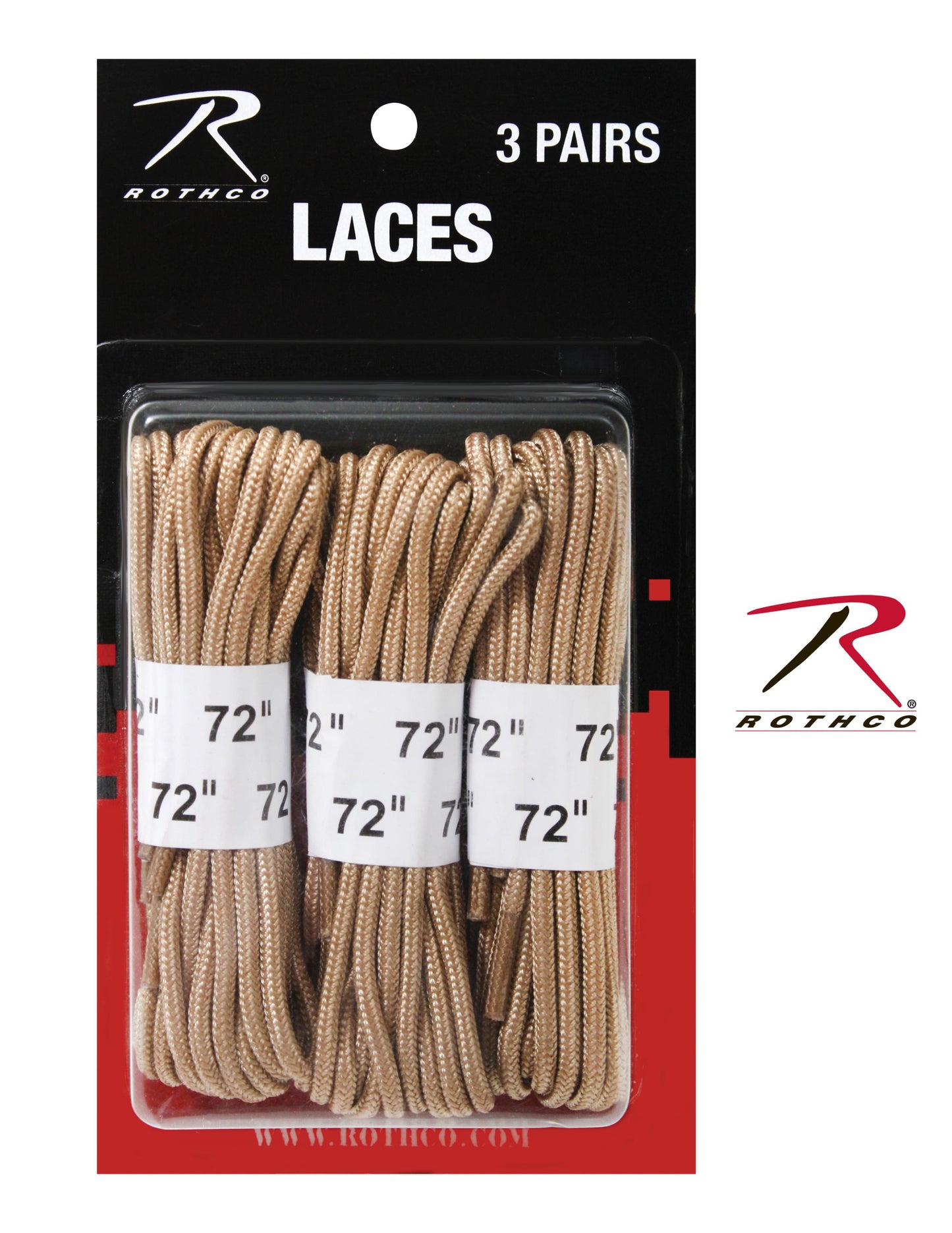 Rothco 72" Boot Laces - 3 Pack