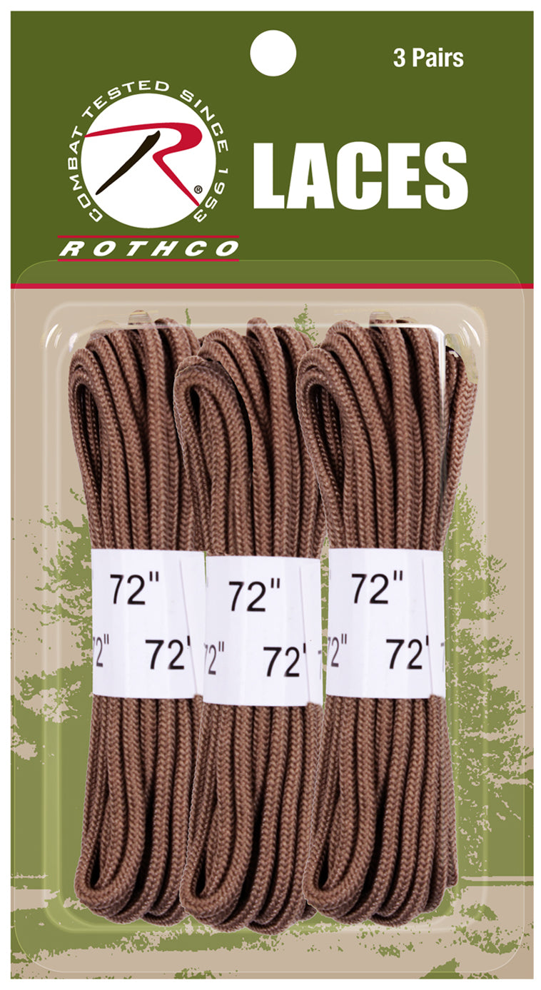 Rothco 72" Boot Laces - 3 Pack