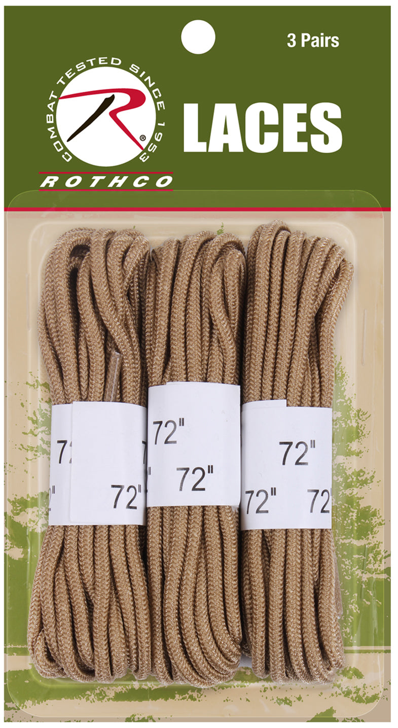 Rothco 72" Boot Laces - 3 Pack