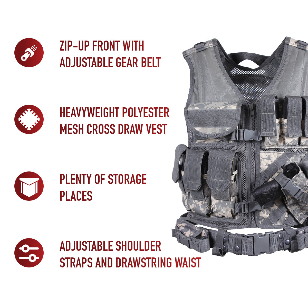 Rothco Cross Draw MOLLE Tactical Vest