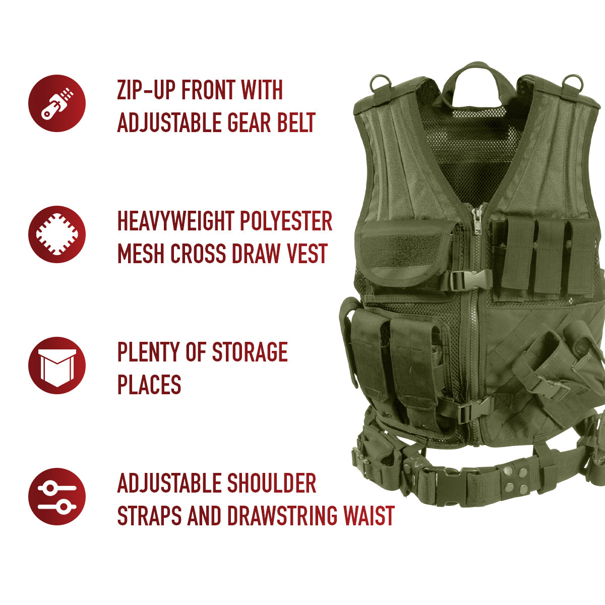 Rothco Cross Draw MOLLE Tactical Vest