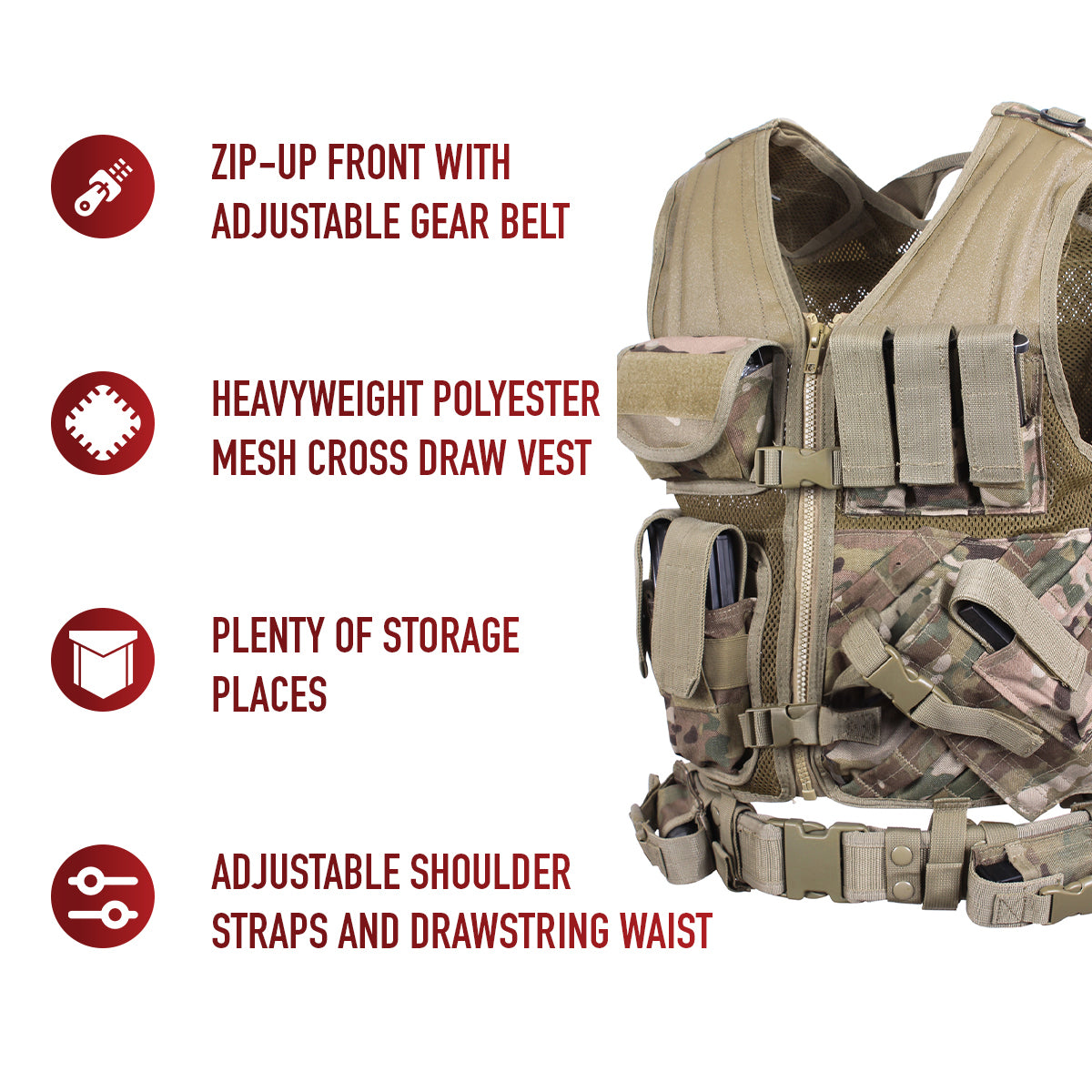 Rothco Cross Draw MOLLE Tactical Vest