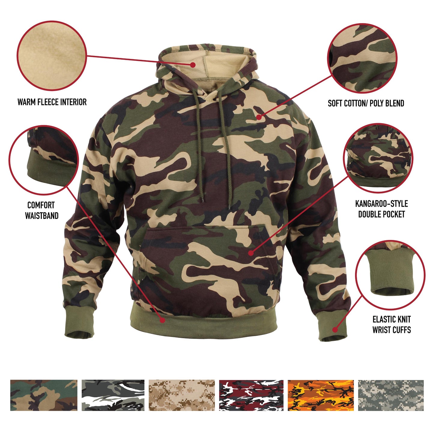 Rothco Camo Pullover Hooded Sweatshirt