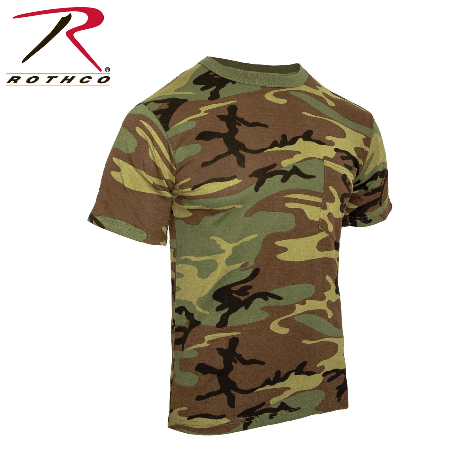 Rothco Woodland Camo T-Shirt With Pocket