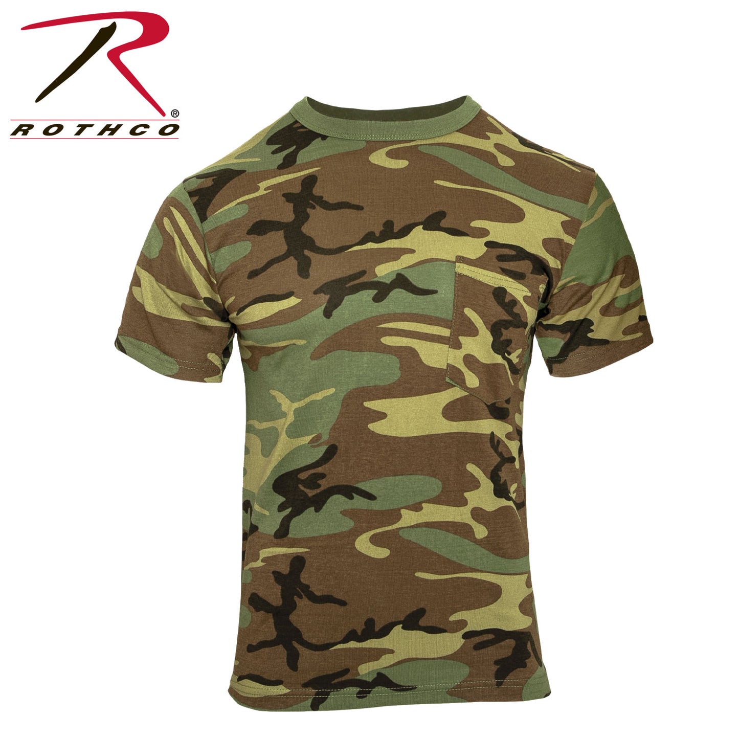 Rothco Woodland Camo T-Shirt With Pocket