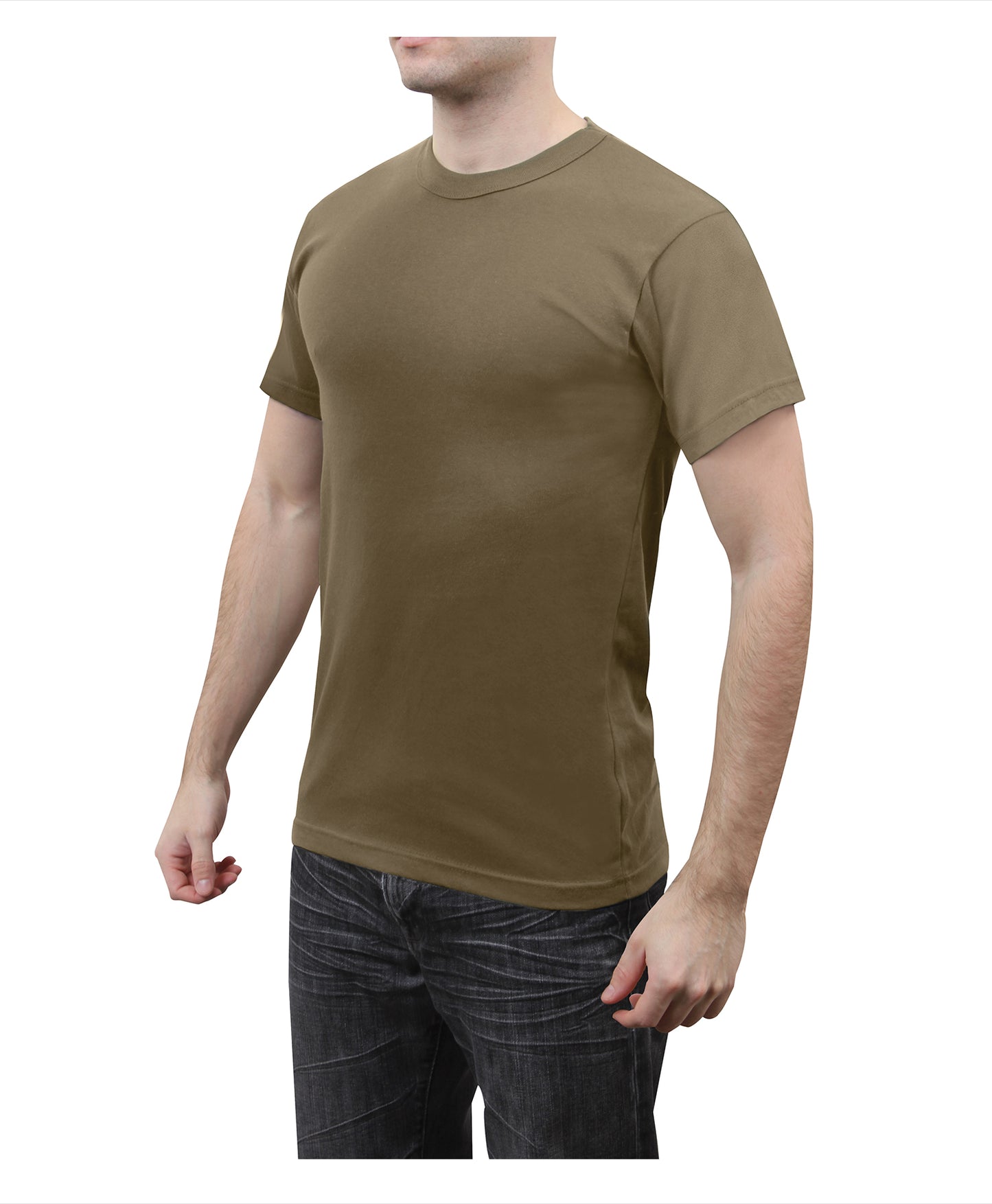 Rothco Solid Color T-Shirt with Cotton / Polyester Blend