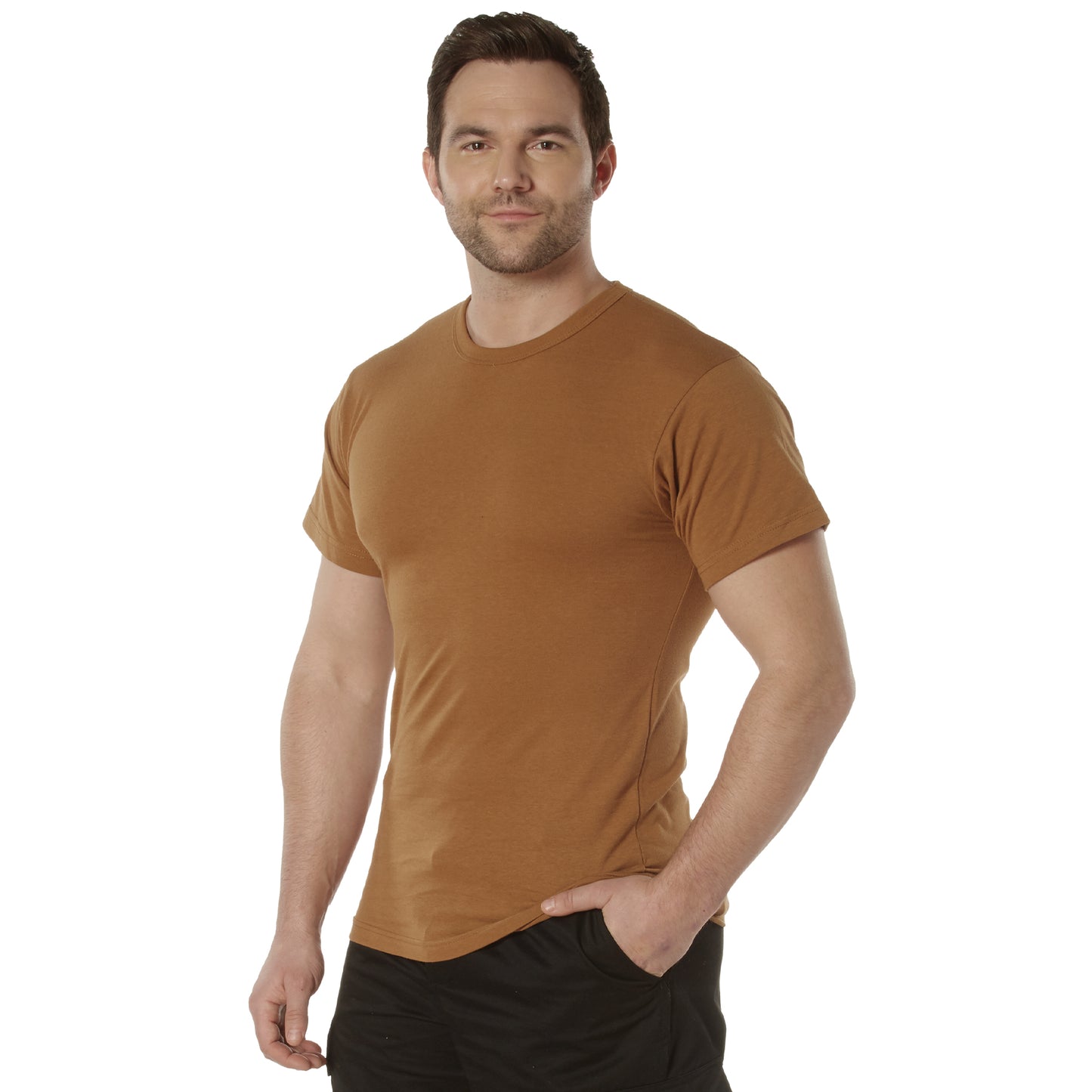 Rothco Solid Color T-Shirt with Cotton / Polyester Blend