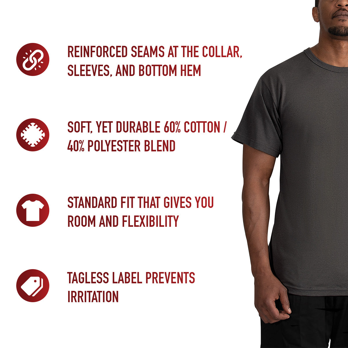 Rothco Solid Color T-Shirt with Cotton / Polyester Blend