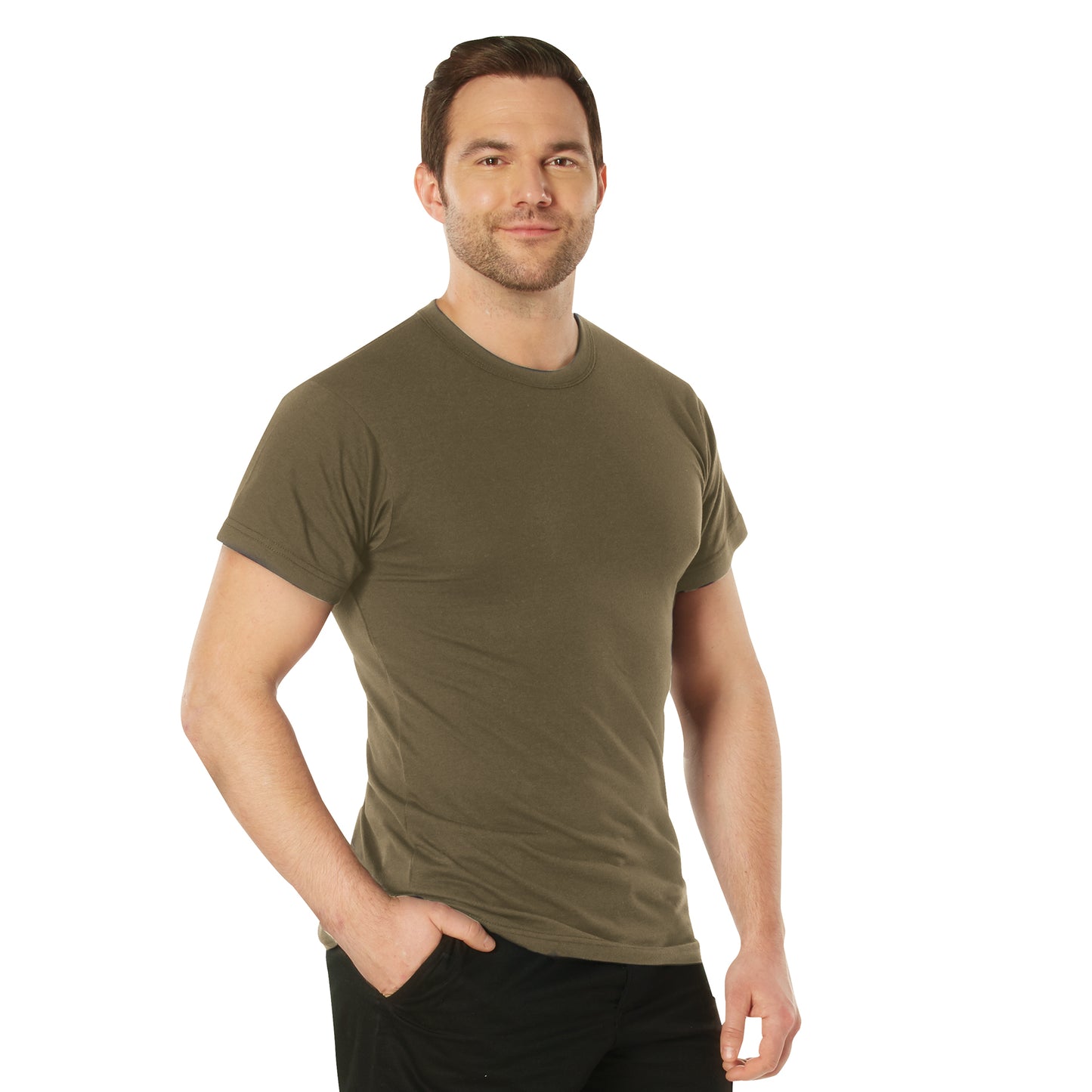 Rothco Solid Color T-Shirt with Cotton / Polyester Blend