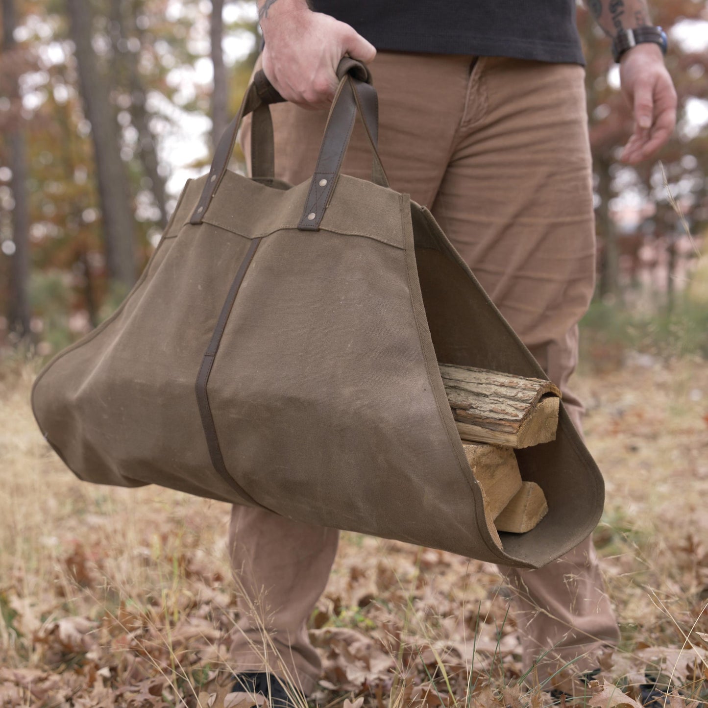 Rothco Backwoods Waxed Canvas Log Carrier