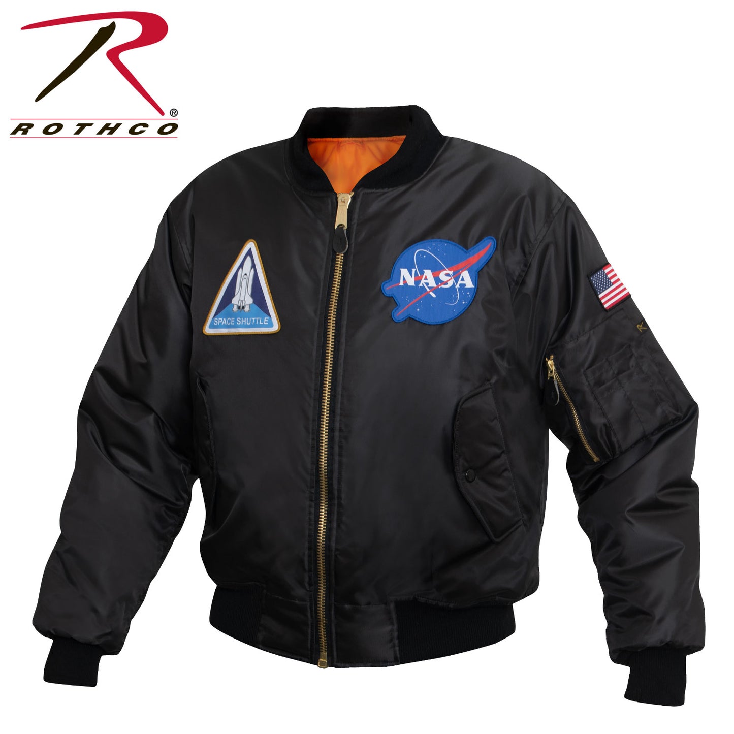 Rothco NASA MA-1 Flight Jacket - Black