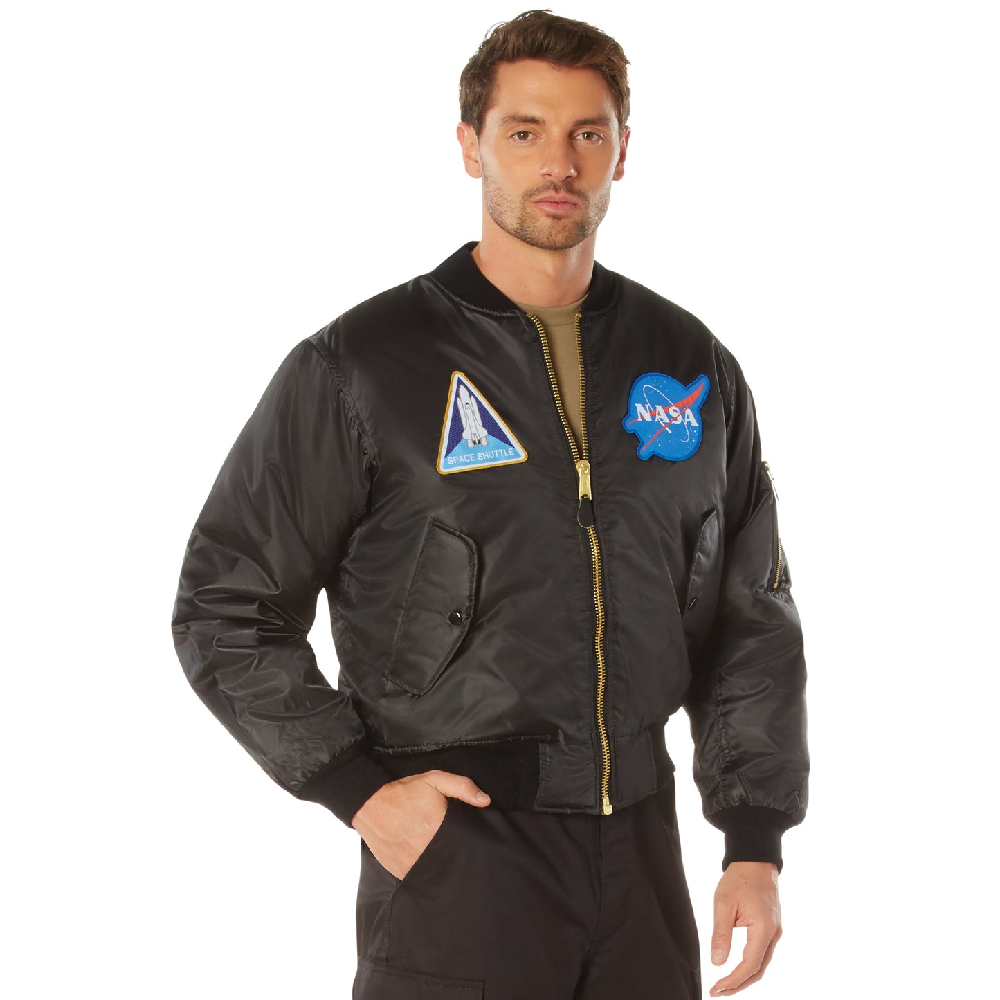 Rothco NASA MA-1 Flight Jacket - Black