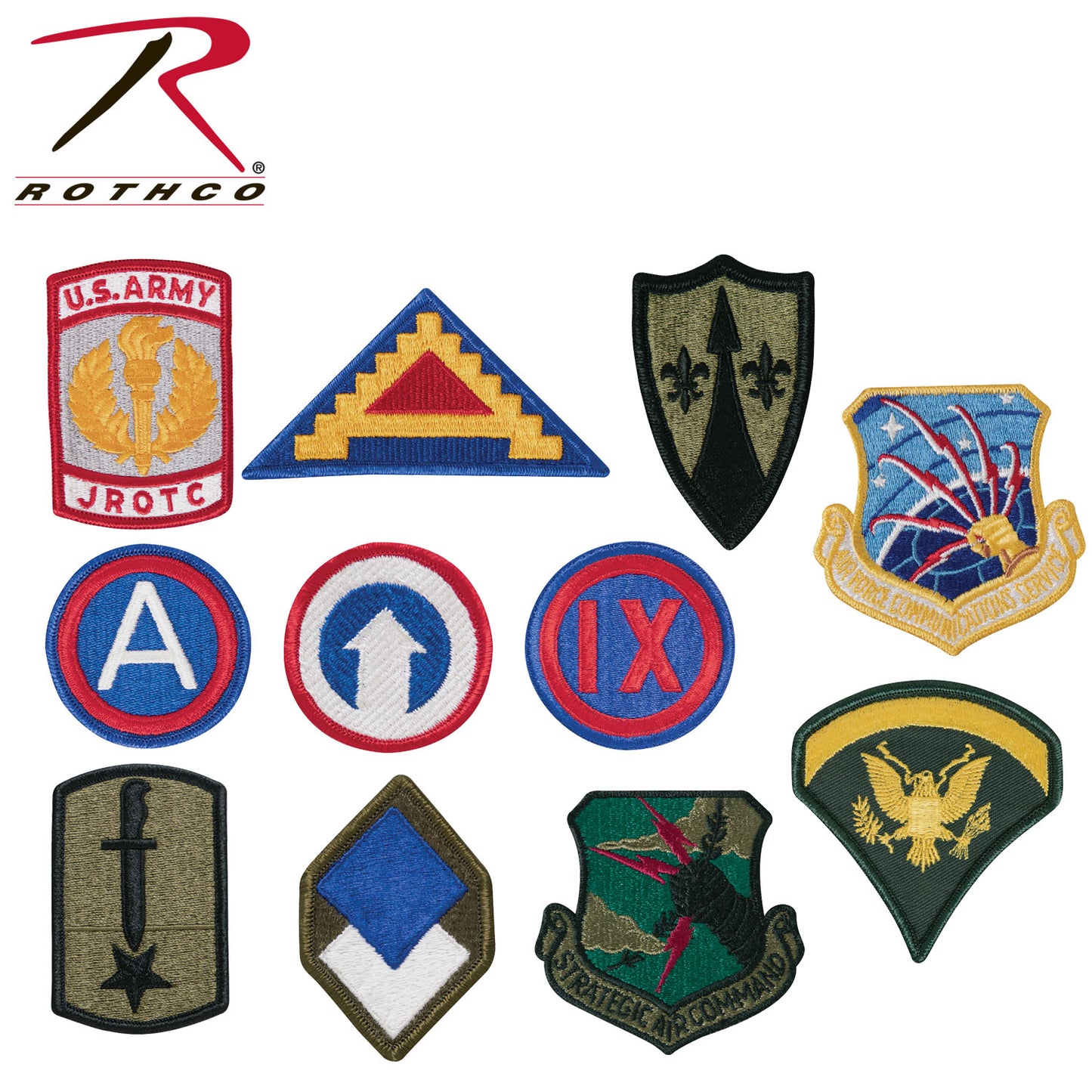 Rothco G.I. Military Assorted Military Patches